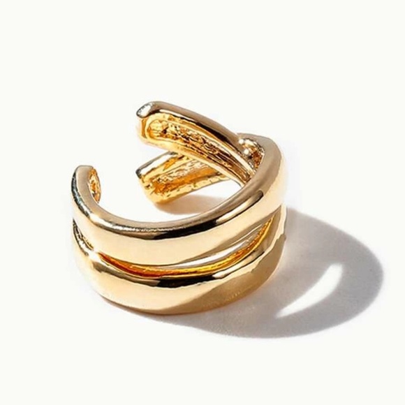 Gold Cross Cuff Earring - Picture 2 of 4